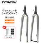 TOSEEK カーボンフォーク グラベルロードバイク フロントフォーク インナーワイヤー 砂利道 自転車フォーク XDS AD350