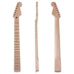 ギターネック STタイプ用交換ネック 凸凹 波木目 22フレット エレキギターネック ストラトネック メイプル 艶消し ST-147