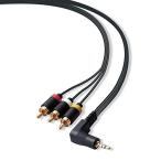  Elecom AV кабель стерео Mini штекер (L type 4 высшее ) - RCA вилка сетевого шнура 1.0m черный DH-MLWRY10BK