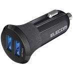  Elecom машина charger прикуриватель 24W (1 порт максимальный 12W) USB-A ×2 [ iPhone 13 / 12 / SE ( no. 2