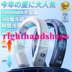 ネッククーラー 首掛け 3つ冷却プレート 半導体冷却 強力 6000mAh大容量 dcモーター 四風道送風 冷房/暖房 ネックヒーター LED付き 急速充電 羽なし 携帯 2026