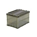最安！TRUSCO(トラスコ) 折りたたみコンテナ スケルコン スケルトンコンテナ ODオリーブドラブ色 50L ロックフタ付 TSKC50B-OD