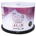 ショッピングdvd-r Lazos DVD-R 4.7GB for VIDEO CPRM対応 1-16倍速対応 1回記録用 ホワイトワイド印刷対応 50枚組 スピンドル