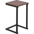 ショッピングサイドテーブル アイリスオーヤマ テーブル サイドテーブル コの字型デザイン 木目調 ブラウンオーク/ブラック 幅約29×奥行約29×高さ約52.2cm SDT