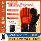 電熱手袋 電熱グローブ USB充電式バッテリー付き 4000mah 3段階温度調節 タッチパネル対応 防寒対策 裏起毛 防風 冬用  ヒーター内蔵  バイク用 男女兼用