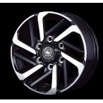 15インチ200系ハイエース2/4WD専用 アルミホイールKOSEI BAREROCK NOVAベアロックノーヴァ[ブラックポリッシュ]1本/※トヨタ純正用平面座ナット対応品※代引不可