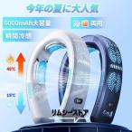 首掛け扇風機 冷却プレート ネッククーラー 羽なし 日本製 3つ冷却プレート 半導体冷却 6000mAh大容量 扇風機 携帯用扇風機 四風道送風 多段階風量調整