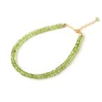 ペリドット14KGFブレスレット