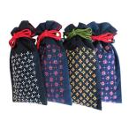 刺し子巾着 巾着 和装 手作り NIZU 小物入れ 収納 お出掛けに 送料無料 唯一無二 日本製