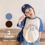 ショッピング韓国子供服 子供服 Tシャツ 韓国子供服 ラグラン袖 Tシャツ カットソー 夏 女の子 キッズ 90 100 110 120 130