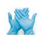 ニトリル配合手袋 Mサイズ 100枚入 ブルー 青 パウダーフリー 粉なし 使い捨て手袋 薄い