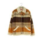 ショッピングシュプリーム シュプリーム サイズ:M 17AW Plaid Shearling Bomber Jacket チェックシャーリングボンバージャケットブルゾン 中古 OM10