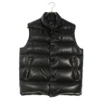 クロムハーツ ダウンベスト サイズ:M STIFF LTHR スティッフ クロスボタンレザーダウンベスト 中古 OS06