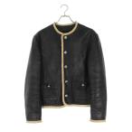 ショッピングセリーヌ セリーヌ サイズ:48 2F524305Q.38LV ソフトラムスキンフラワーボタンノーカラーレザージャケット 中古 OM10