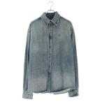 ショッピングバレンシアガ バレンシアガ サイズ:XS 678363 TJW73 ダメージ加工BBロゴ刺繍オーバーサイズデニム長袖シャツ 中古 OM10