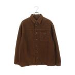 ショッピングプラダ プラダ サイズ:S GEC090 ロゴプレートコーディロイ長袖シャツ 中古 SB01