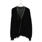 サイト サイズ:3 UI-K04-042 ステッチデザインダメージ加工カーディガン 中古 BS99