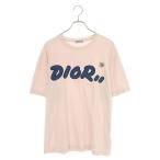 ショッピングdior ディオール DIOR カウズ 19SS 923J611X1241 サイズ:XXL フロッキーロゴBEE刺繍Tシャツ 中古 SB01