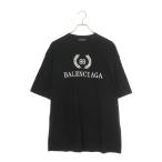 バレンシアガ Tシャツ サイズ_M 556148 TDV51 BBロゴプリントTシャツ 中古 FK04