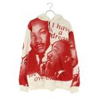 シュプリーム サイズ:L 18SS MLK Hooded Sweatshirt 総柄プルオーバーパーカー 中古 BS99