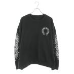 クロムハーツ スウェット サイズ_XL SWTSHRT PLVR バックホースシュー袖フローラルスウェット 中古 OS06