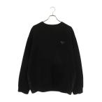 プラダ サイズ:L UJL30A ロゴプレート素材切り替えクルーネックスウェット 中古 SS13