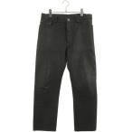クロムハーツ ロングパンツ サイズ_33インチ LTHR PANTS レザーパンツ クロスボールボタンロングパンツ 中古 OS06