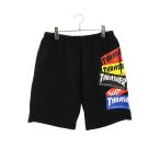 ショッピングシュプリーム シュプリーム SUPREME スラッシャー 21AW Thrasher Multi Logo Sweat Short サイズ:M マルチロゴスウェットハーフパンツ 中古 BS99