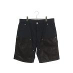 クロムハーツ サイズ_36インチ CARPENTER SHORTS レザー切り替えナイロンカーペンターハーフパンツ 中古 GZ11