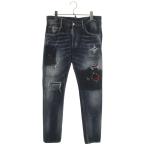 ディースクエアード サイズ:48 20AW S71LB0838 Skater Jean クラッシュリペア加工デニムパンツ 中古 BS99