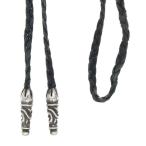 クロムハーツ Chrome Hearts LEATHER BRAID/スクロールレザーブレード シルバーネックレス 中古 SS07