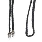クロムハーツ LEATHER BRAID ボロチップレザーブレード シルバーネックレス 中古 GZ11