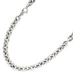 ショッピングLRG クロムハーツ ネックレス サイズ:24インチ PAPER CHAIN LRG ラージペーパーチェーン シルバーネックレス 中古 SJ02