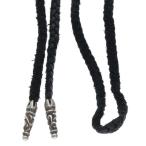 クロムハーツ LEATHER BRAID スクロールレザーブレード シルバーネックレス 中古 SS07