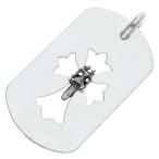 クロムハーツ ネックレストップ D TAG LRG CROSS DAGG カットアウトクロスダガー ラージドッグタグネックレストップ 中古 SJ02
