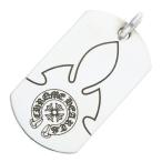 クロムハーツ ネックレストップ D TAG LRG ラージドッグタグ フレアニーシルバーネックレストップ 中古 SJ02
