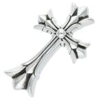 クロムハーツ ネックレストップ DBL CH CRS LRG ラージダブルCHクロス ペンダント シルバーネックレストップ 中古 SS07