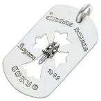 クロムハーツ D TAG LRG CROSS DAGG カットアウトクロスダガー 青山オープン記念ラージドッグタグネックレストップ 中古 SS07