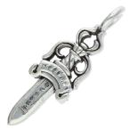 クロムハーツ ネックレストップ DOUBLE DAGGER ダブルダガー ペンダント シルバーネックレストップ 中古 OS06