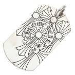 ショッピングLRG クロムハーツ ネックレストップ D TAG LRG GOD BLESS ゴットブレスドッグタグ ラージドッグタグネックレストップ 中古 SS07