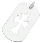 ショッピングLRG クロムハーツ ネックレストップ D TAG LRG CO CRS カットアウトクロス ラージドッグタグネックレストップ 中古 SS07