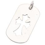 クロムハーツ ネックレストップ D TAG LRG CO CRS カットアウトクロス ラージドッグタグネックレストップ 中古 FK04