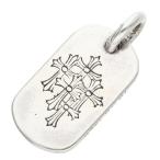 クロムハーツ ネックレストップ D TAG SML スモールドッグタグ シルバーネックレストップ 中古 NO05