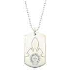 ショッピングLRG クロムハーツ ネックレストップ D TAG LRG ラージドッグタグ フレアニーシルバーネックレス 中古 SJ02