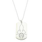 ショッピングLRG クロムハーツ ネックレストップ D TAG LRG ラージドッグタグ フレアニーシルバーネックレス 中古 SJ02