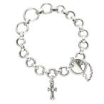 クロムハーツ ブレスレット O RNG CRS BBYFAT ベイビーファットシルバーブレスレット 中古 NO05