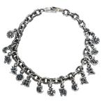 クロムハーツ ブレスレット サイズ:7inch PAPER CHAIN ペーパーチェーン チャーム付きシルバーブレスレット 中古 SS07