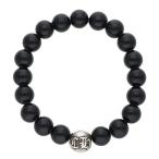  Chrome Hearts размер :10mm 10mm BEAD оникс бисер браслет б/у OK15