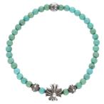  Chrome Hearts 4mm BEAD бирюзовый бисер браслет б/у FK04