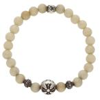  Chrome Hearts 6mm BEAD BEAD19 белый Jade бисер браслет б/у SJ02
